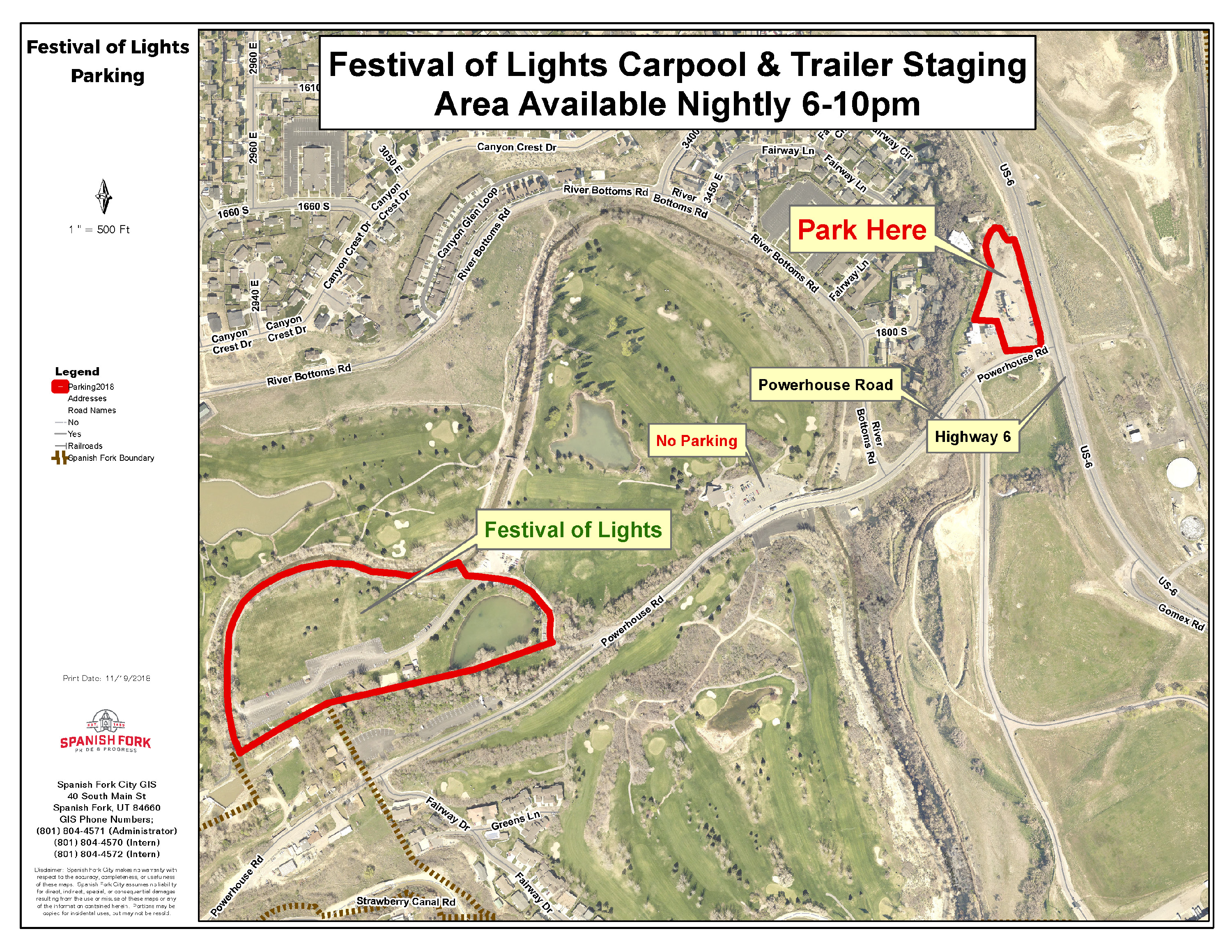 Festival Of Lights Parking 2018